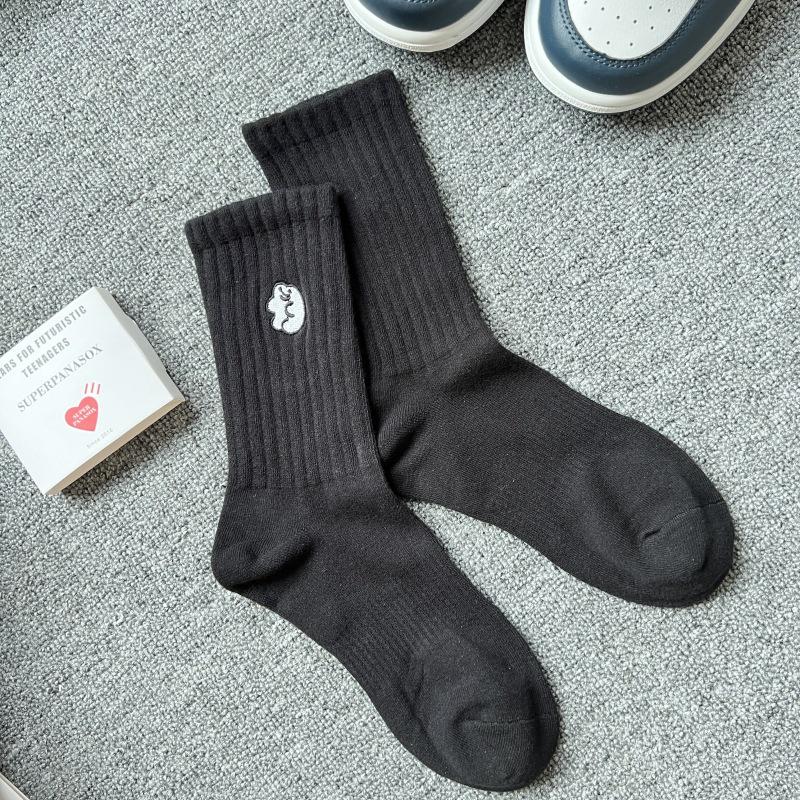 Cityboy Мужские модные носки до середины икры с мультяшной вышивкой - Спортивные носки с влагоотводящим эффектом для осени и зимы