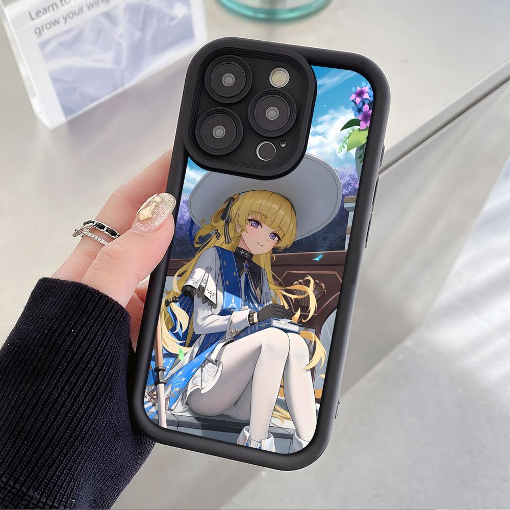 Чехол для телефона Wuthering Waves Phoebe для iPhone 17 16 15 14 13 12 11 Air Pro Max Plus Утолщенный ТПУ Цветная Крышка Смартфона Красивый