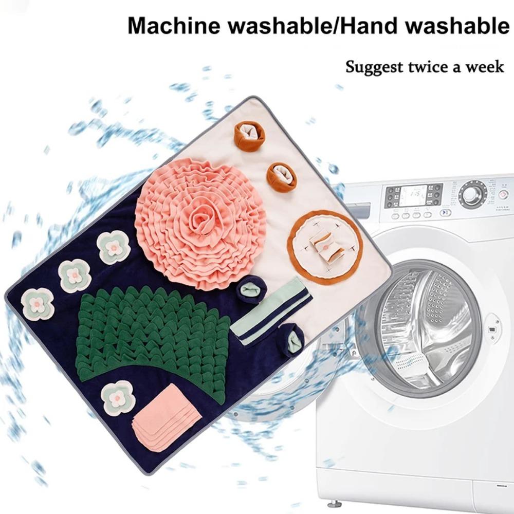 Коврик для кормления собак с нюхательным кольцом, интерактивная игра с кормом, с нескользящей нижней подкладкой, лакомства для собак, коврик для кормления, способствующий развитию естественных навыков поиска пищи