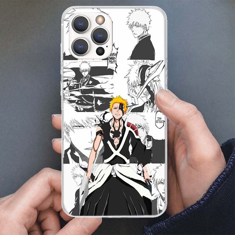 Чехол для телефона Bleach Аниме Ичиго Кенпачи Для iPhone 17 16 15 14 13 12 11 Pro Max Mini Plus Air 7 SE 8 Мягкий Силиконовый Печатный Корпус F