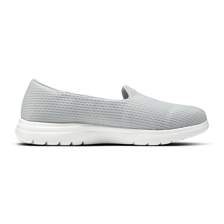 Skechers Ткань Легкие Мягкие Без Шнурков Амортизирующие Дышащие Низкие Повседневная Обувь Женские кроссовки Серый 136504-GRY