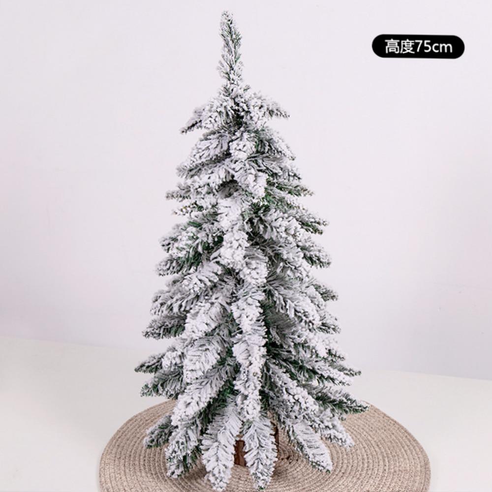 Mini Flocked Christmas Tree Pre Lit Artificial Tabletop Christmas Trees Snow Flocked Xmas Tree  DIY Decorations