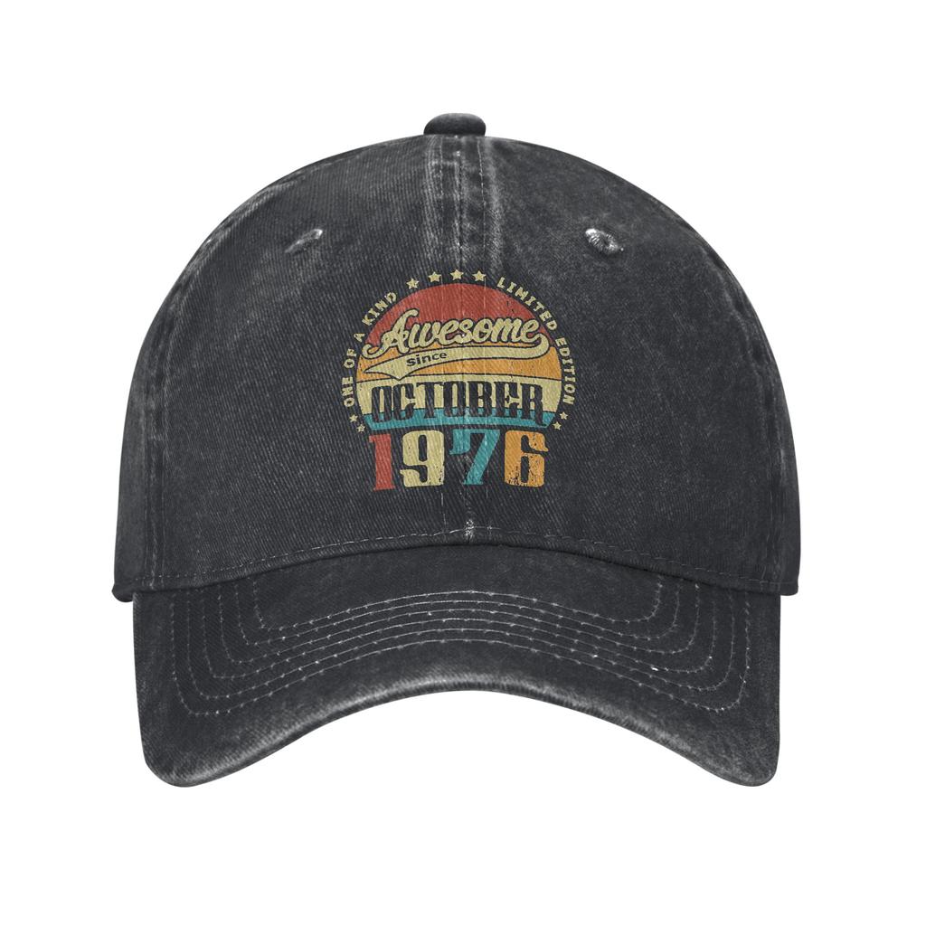 Vintage Born In 1976 aged 50 Trucker Hat Outfit For Unisex Baseball Caps 50 birthday Retro Wear Sun Caps Adjustable