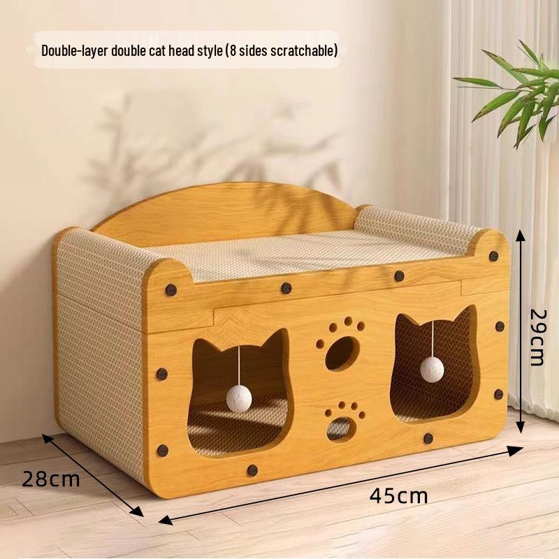 Когтеточка и лежанка для кошек в стиле телевизора: Прочный, Без мусора, Устойчивый к царапинам, Универсальный кошачий домик-игрушка