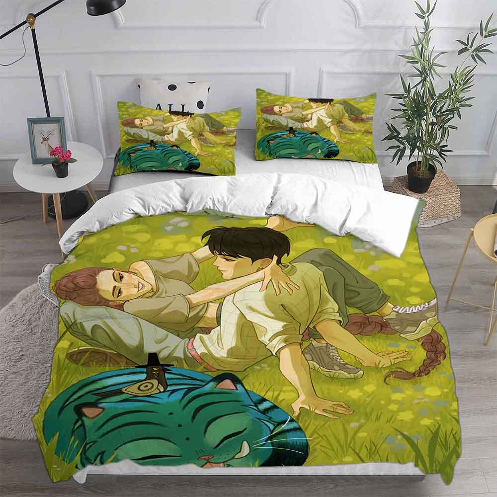 K-pop Охотники на демонов Руми Мира Зои Постельные наборы Одеяло Стеганое покрывало Покрывало Пододеяльник Наволочка Наборы из 2-3 предметов Детский Взрослый размер