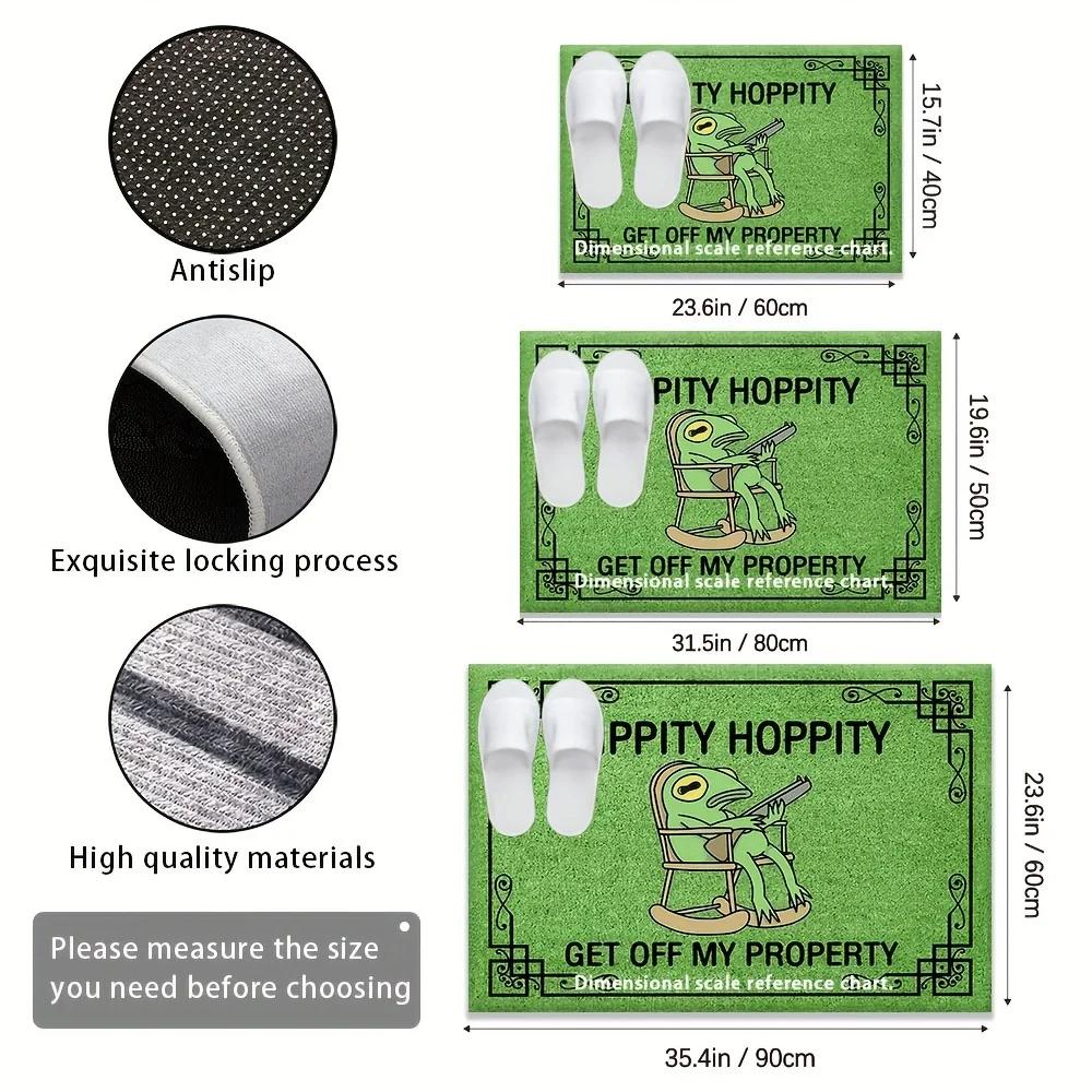 Зеленая лягушка Добро пожаловать Коврик для двери Легкий Нескользящий Коврик для пола в гостиную и спальню Прихожая Ковер Домашний Декор