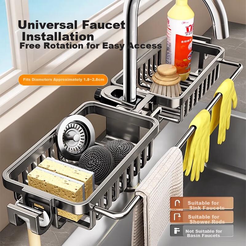 Century Zhenghe Kitchen Faucet Storage Rack Sink Draining Rack Multifunctional Cloth Storage Rack