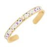 LOUIS VUITTON Metal, Fabric Bangles Women's Gold/White M1913
