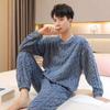 Coral Wool Pajamas, Men's Fall and Winter Thick-padded Home Wear, Warm Ladies Teen Face Pajamas, Family Wear