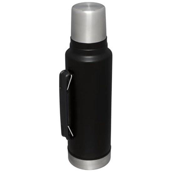 Термобутылка Stanley Classic Legendary, 1,5 кварты, с широким горлышком, герметичная крышка-кружка, для сохранения температуры напитков, дорожная, изолированная, из нержавеющей стали, без BPA, черная, 2.0