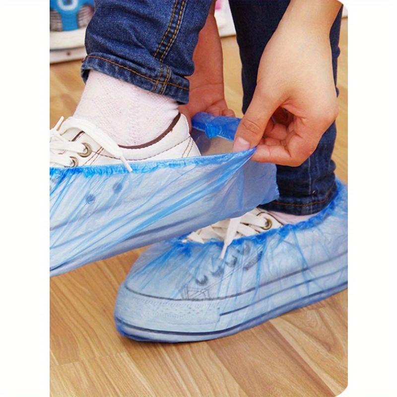 100 шт. Одноразовые бахилы и чехлы для обуви, Нескользящие водонепроницаемые чехлы для обуви для помещений, Подходят для детей и взрослых для дома, офиса