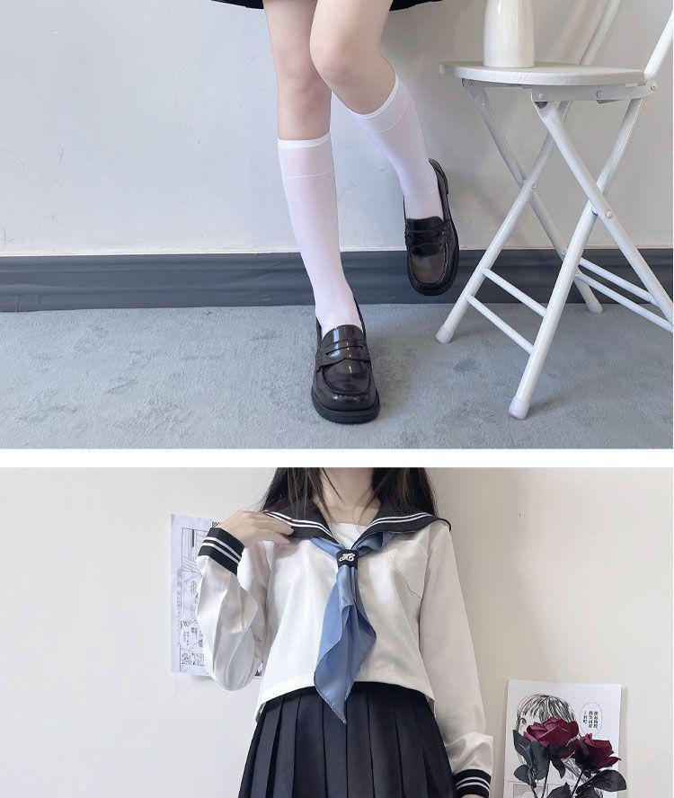 Оригинальная мультяшная форма кампуса JK: Белый матросский костюм в стиле второкурсницы для женщин