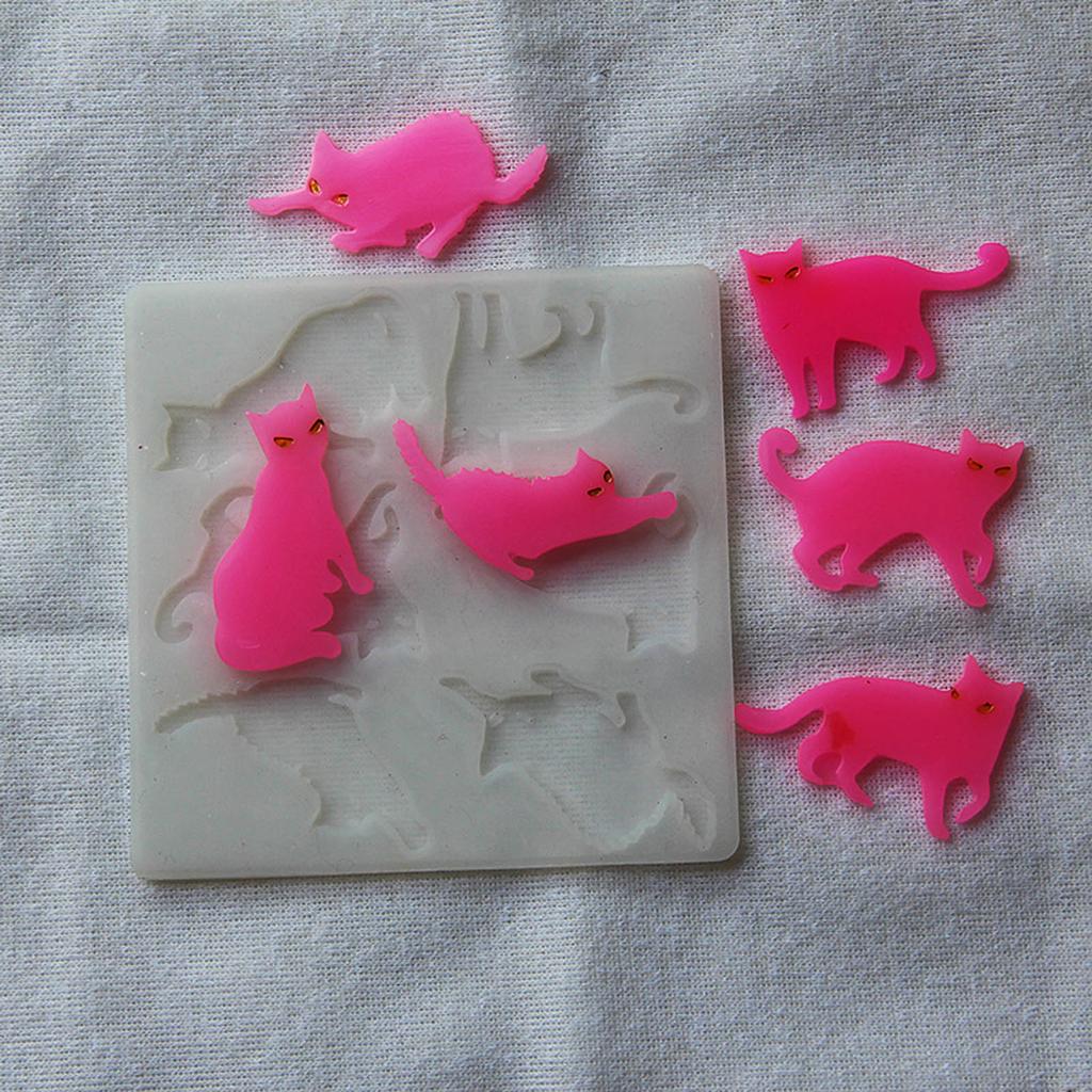 Сделай сам Кристальный Кот Силиконовая Форма Персонализированные Подвески Кошки Форма для Смолы для Изготовления Ювелирных Изделий Форма Эпоксидная в Форме Животного Женщины