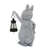 Садовая статуя кролика со светодиодной лампой IP44, водонепроницаемая, с автоматическим включением/выключением, лампа на солнечной энергии, полимерная скульптура кролика, украшение для газона