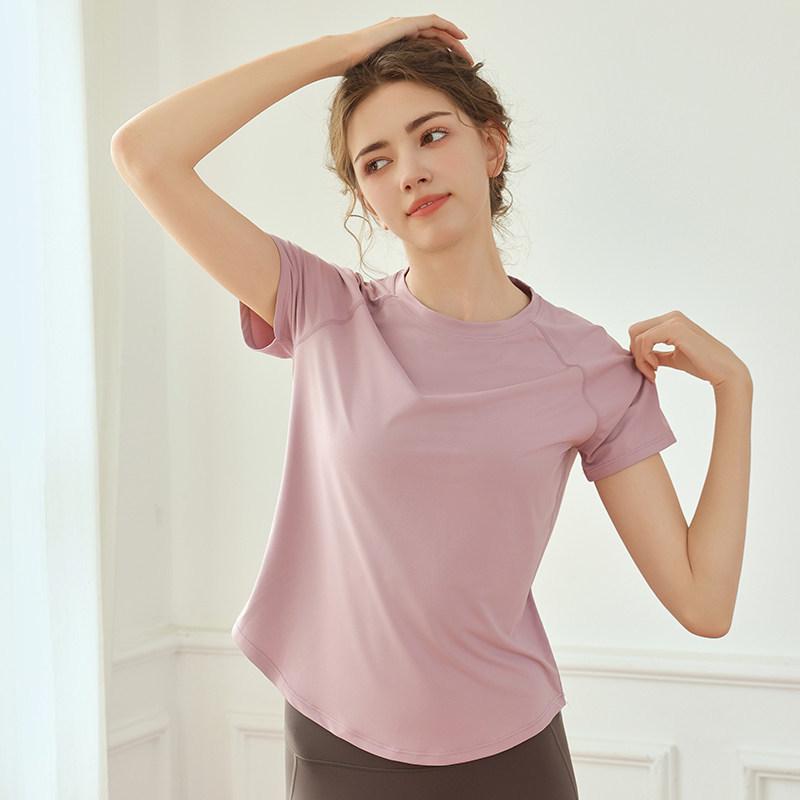 Women's Breathable Mesh Back Short Sleeve Sports T-shirt for Yoga & Running - Quick Dry, Flaw Concealing, Loose Fit