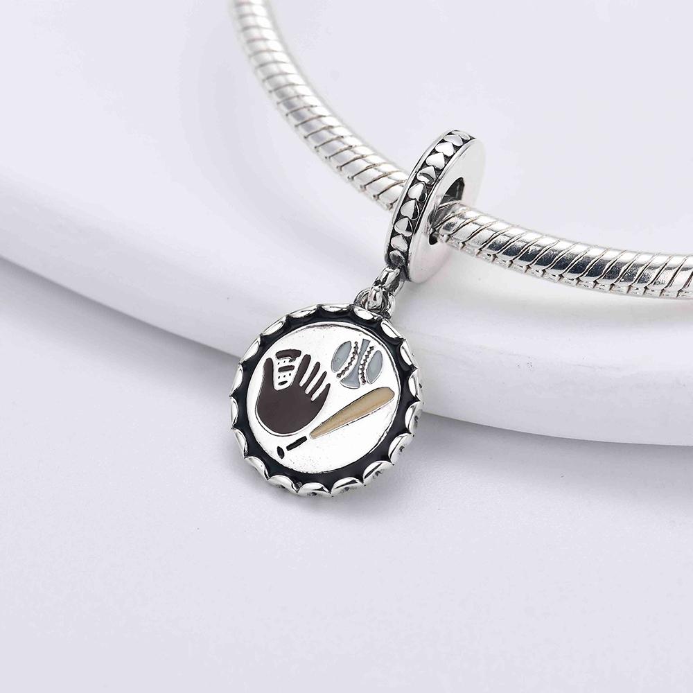 Европа Медный Гантель Йога Скейт Шарм Fit Оригинальный Браслет Украшения Подвеска Коллекция Бусины Сестры Подвески Аксессуары