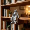 Shelf Edge Wizard Decoration 3D Printed Figurine, Small Sitter, Collectible Low-key High-end Art Desktop Ornament for Bookshelves, Desks, TV Cabinets,