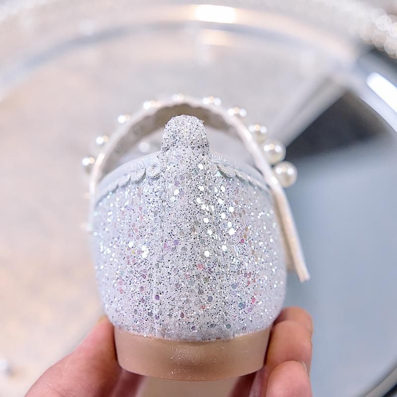 Autumn 2025 Korean Style Glossy Princess Girls' Closed-Toe Soft Sole Shoes for Stage Performance