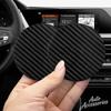 IVZR8 Car Anti-slip Water Cup Pad Anti-noise Coaster Mat Carbon Fiber Auto Accessory For BMW 50th Anniversary 3 5 7 Series E83 F16 E70