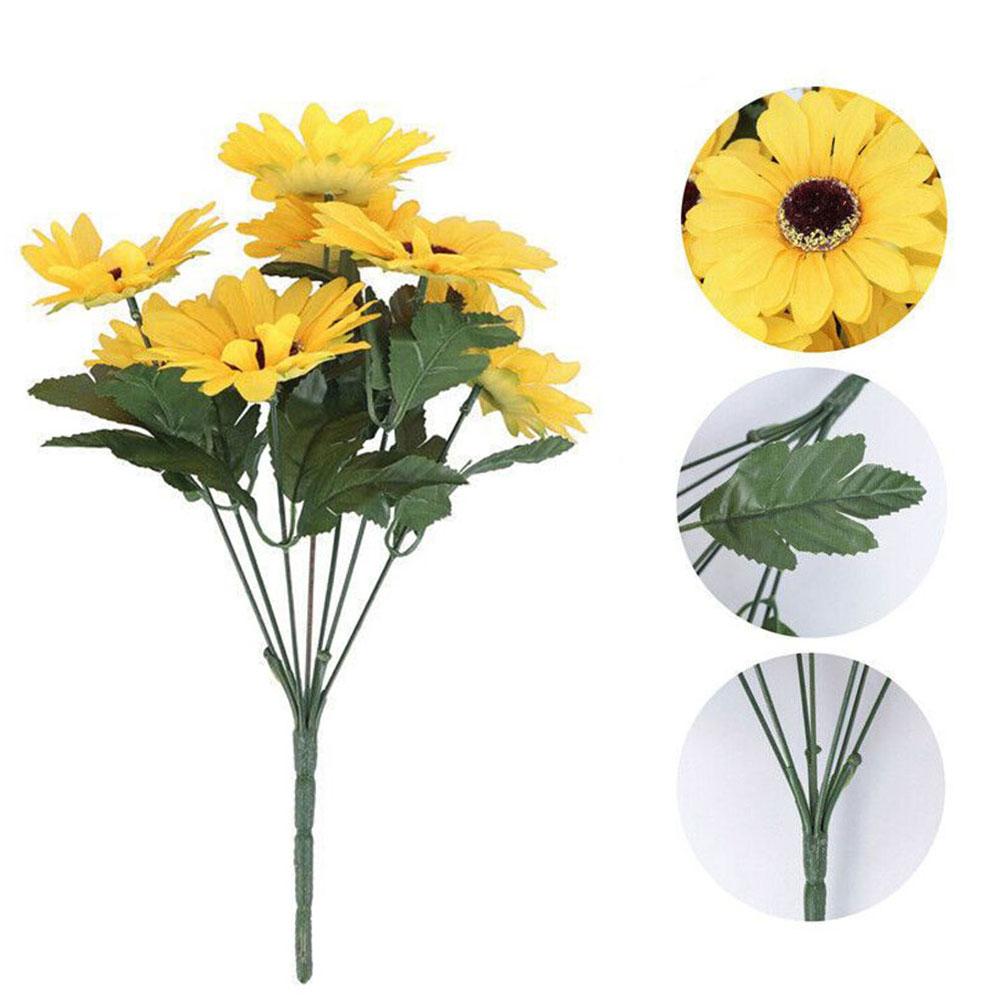Artificial Sunflower Fake Flower Daisies Outdoor Plant
