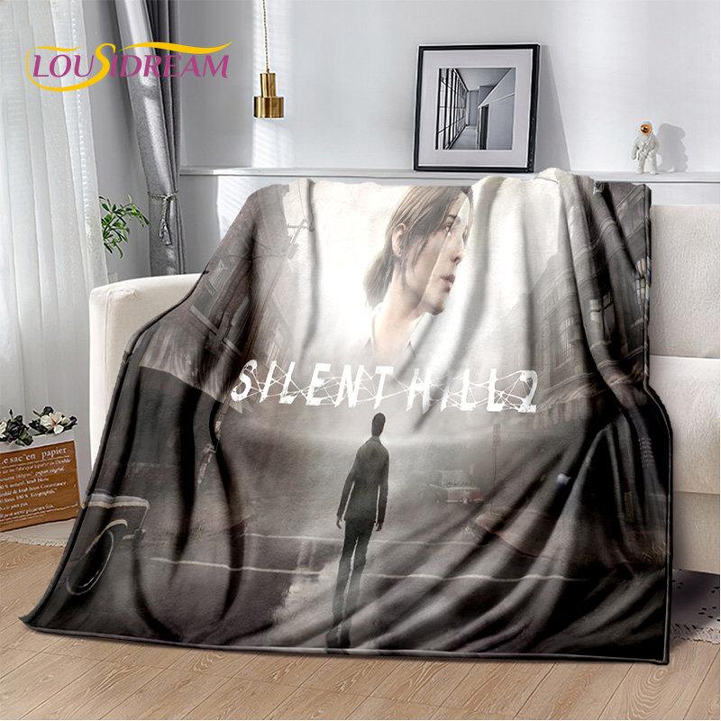 Мягкое плюшевое одеяло с фильмами ужасов Silent Hill, фланелевое одеяло для гостиной, спальни, кровати, дивана, чехол для пикника