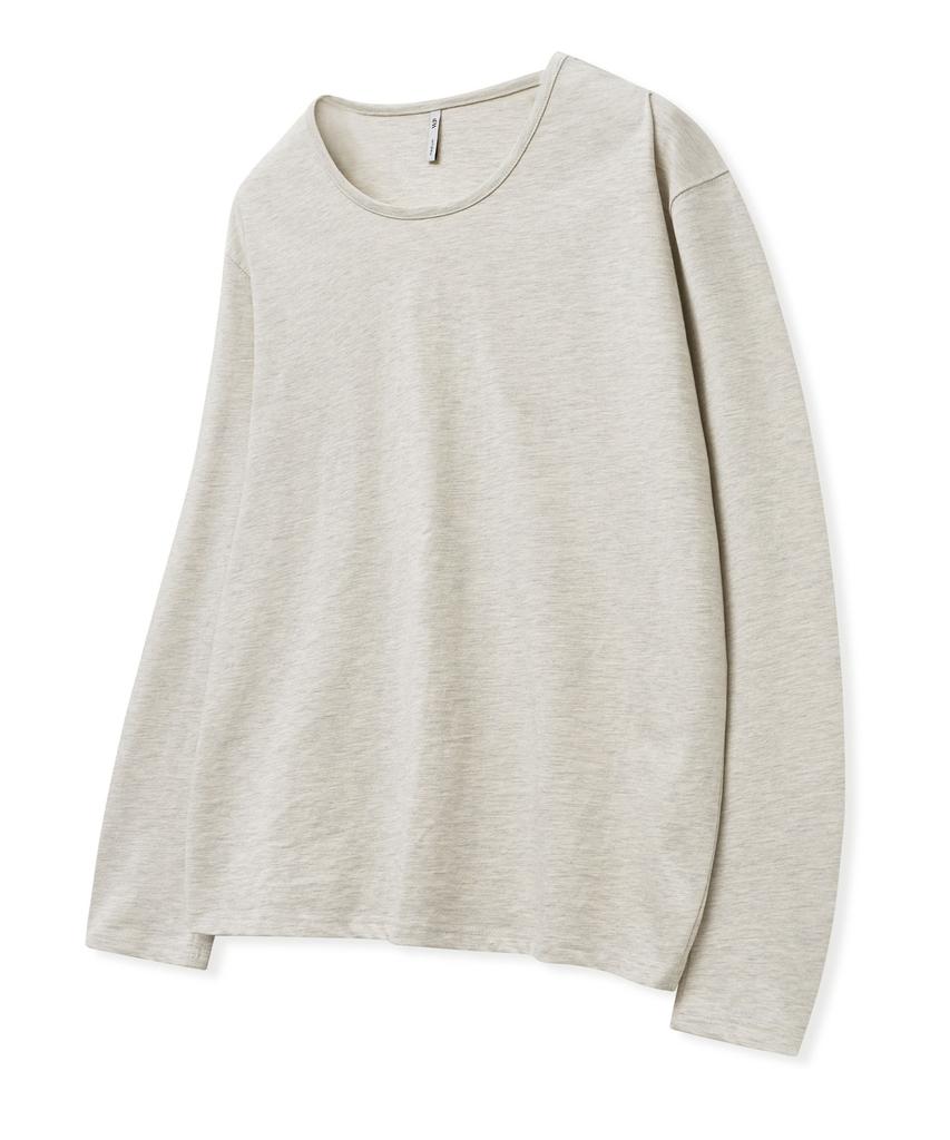 WEST GRAND BOULEVARD [2Pack] Semi-Over Silket Cotton U-Neck Long Sleeve (5 Colors)