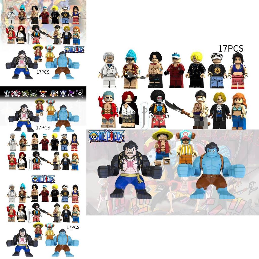 Коллекционный набор игрушек One Piece Король пиратов Шанкс Белоус Эйс Сабо Кошмарный Луффи и Манки Д.. Конструктор Луффи