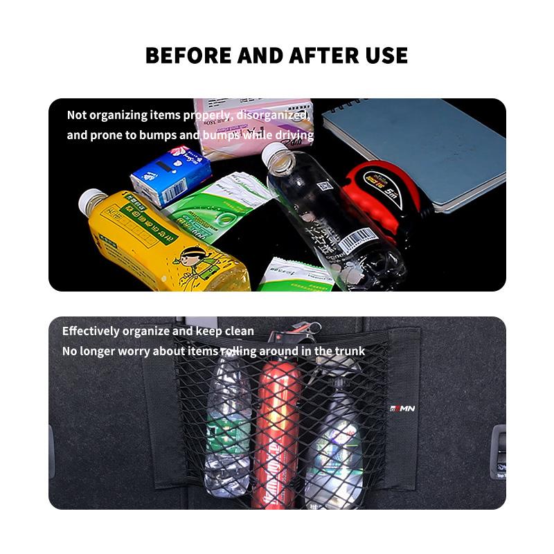 EBSKCS1 Car Styling Trunk Box Storage Bag Mesh Elastic String Net Pocket Organizer Accessories For Toyota Yaris Corolla Rav4 GR Auris