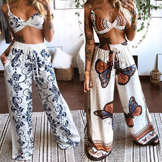 Брюки с широкими штанинами, крутые сексуальные женские широкие брюки, топ-труба, костюм для покупок