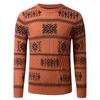 Мужской модный теплый вязаный пуловер с длинными рукавами и бриллиантами