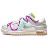 Кроссовки унисекс Off-White x Dunk Low Лот 21 из 50 Парусный/Нейтрально-серый/Гипер-фиолетовый DM1602-100