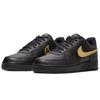 Nike Кроссовки Air Force 1 Black Metallic Gold Removable Swoosh Pack  CT2252-001