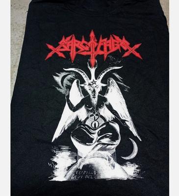 SARCOFAGO – Козел Мендеса Классическая черная футболка Полный размер S-5XL Унисекс футболка