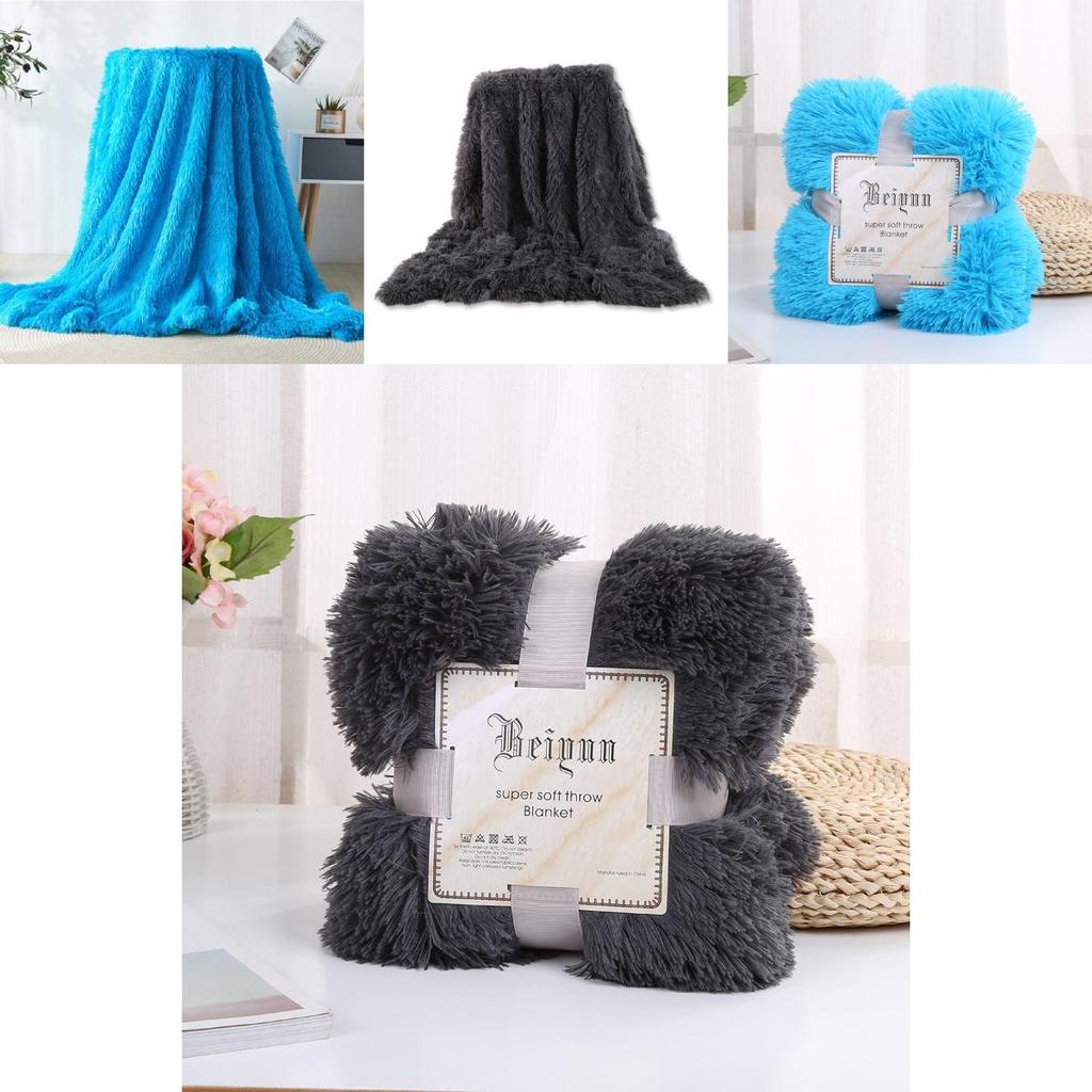Style Thick Coral Velvet Blanket With Pure Color For Living Room Use