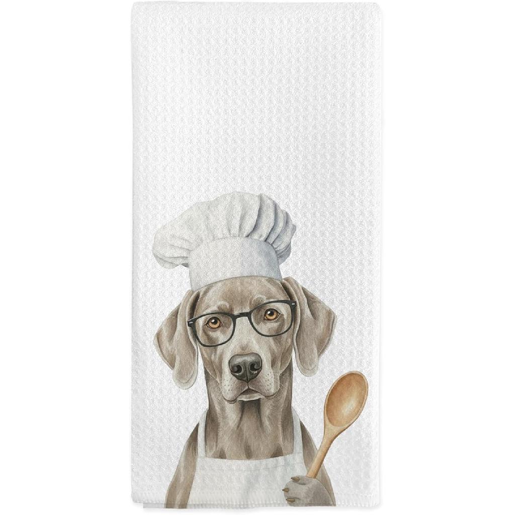 Orange Tabby Cat Kitchen Towels, Orange Tabby Cats Gifts for Women Cat Lovers, Funny Cats Chef Hand Dish Tea Towels for Kitchen Decor, 16x24 Inch