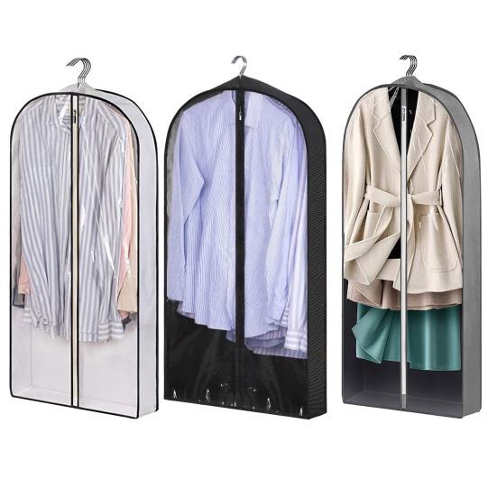 1/5 шт. сумка для одежды пыленепроницаемая водонепроницаемая дышащая прозрачная молния ПВХ шкаф висит одежда деловой костюм пальто платье пылезащитный чехол