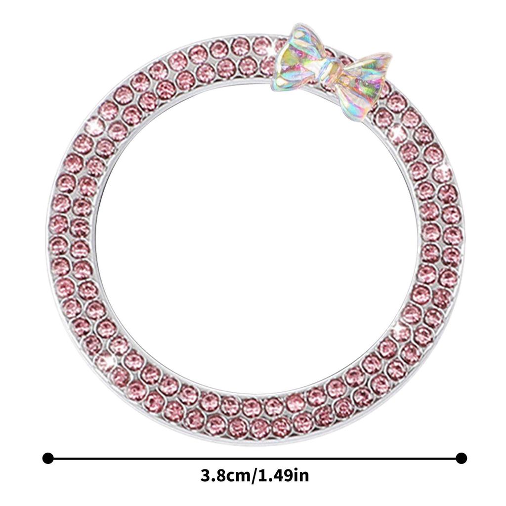 Декоративное кольцо для кнопки старт-стоп двигателя автомобиля - Кольцо для кнопки запуска двигателя автомобиля | Кольцо для кнопки старт-стоп двигателя с точками из страз | Зажигание с кнопкой пуска