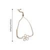 Gold Silver Zircon Flower Bracelet Five Petal Flower Korean Ins Hand Bracelet  Couple Gift