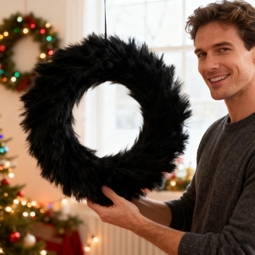 Simulation Of Frost Grass Vine Circle Bottom With Green Plants, Water Grass Vine Circle Flower Wreath, Without Battery