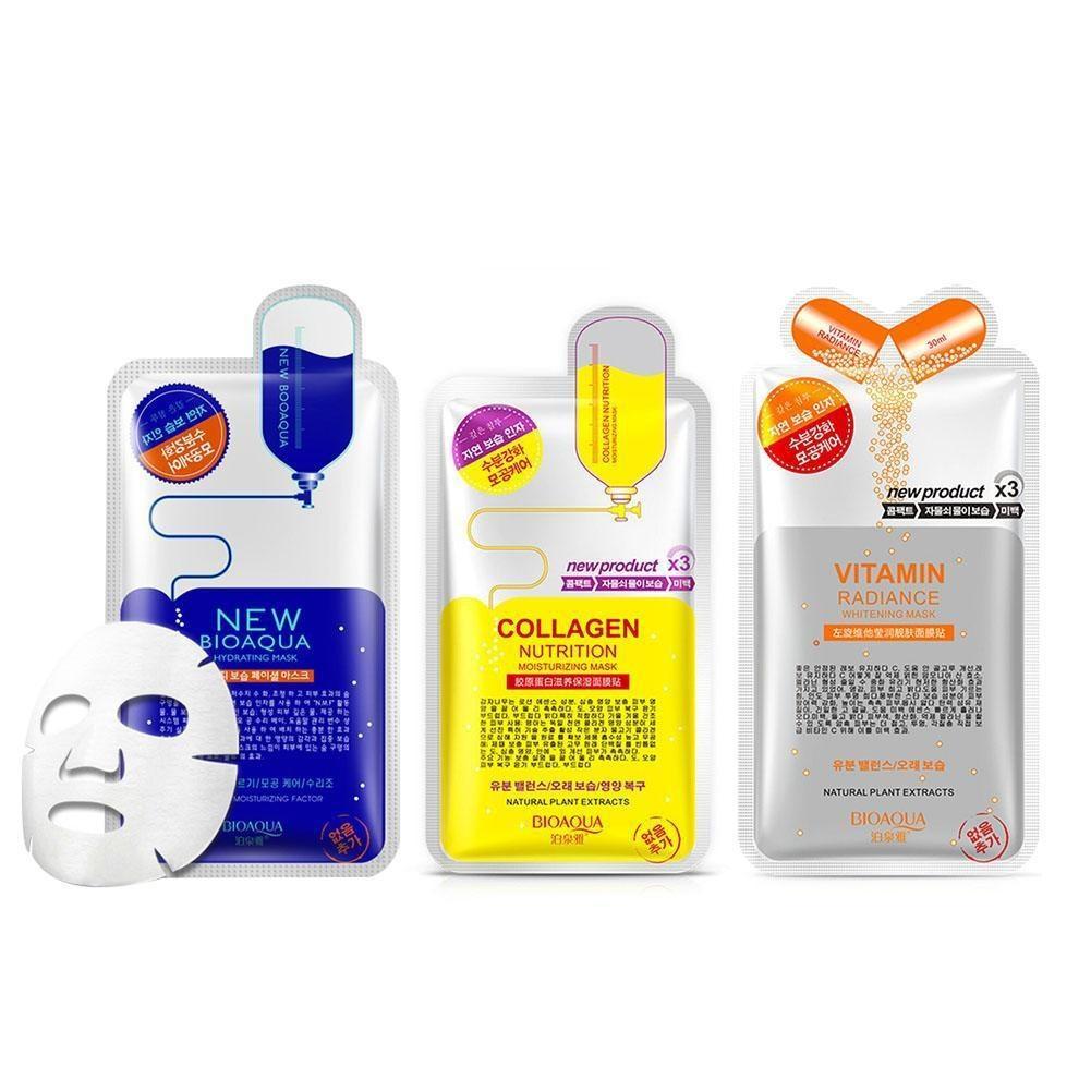 Коллагеновая увлажняющая, подтягивающая и укрепляющая маска для лица против морщин и старения кожи