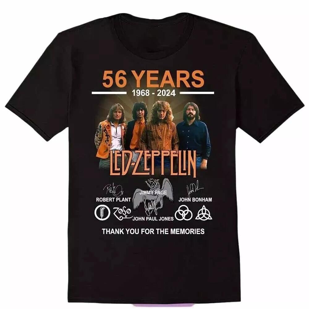 Led Zeppelin 56 лет 1968-2024 Спасибо за воспоминания Футболка, Унисекс футболка Led Zeppelin
