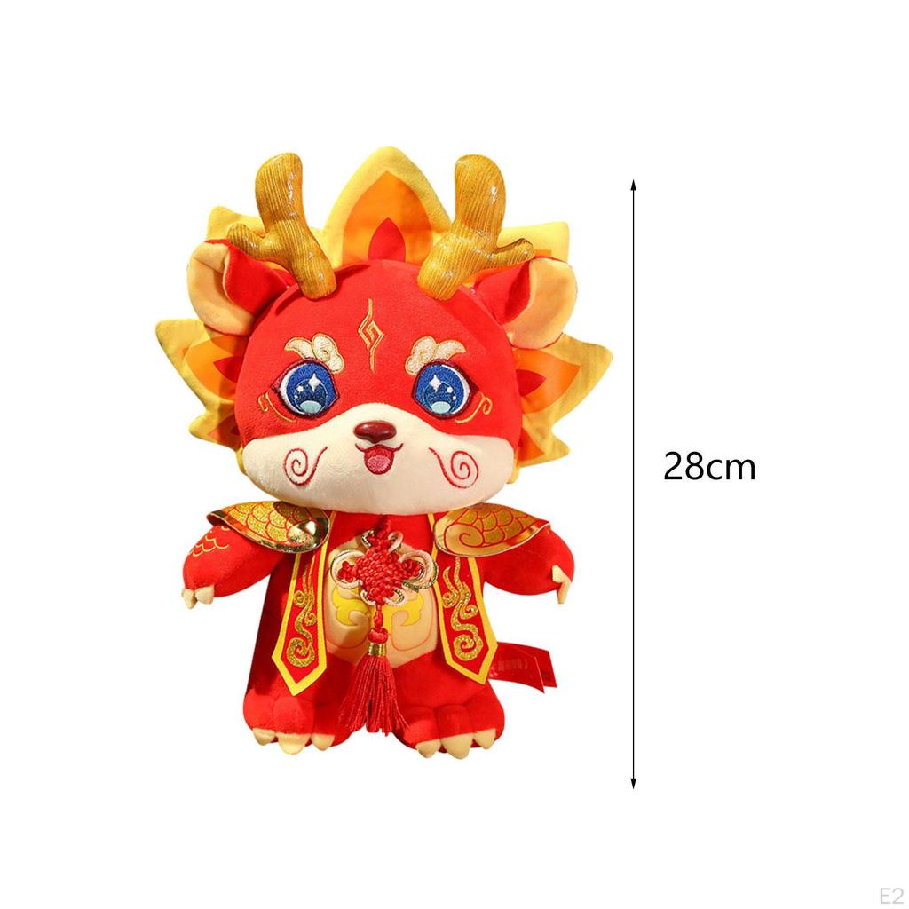 Chinese Year Doll Plush Toy, Decorative Ornament Gift Stuffed Animal for Holiday