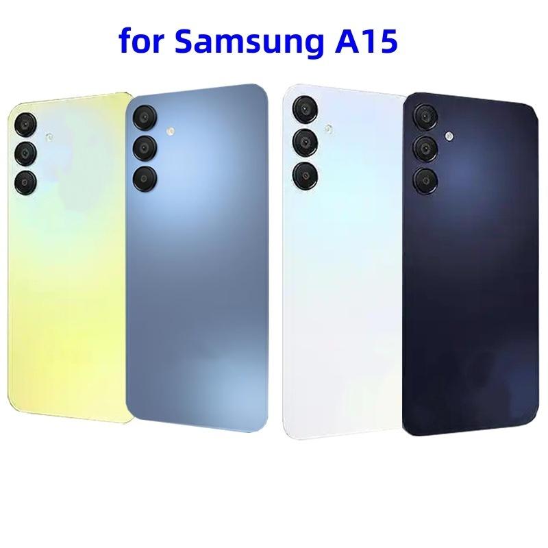 Задняя крышка для Samsung Galaxy A15 SM-A155 A156 A155F/M A156B A156U A Крышка батарейного отсека Корпус Ремонтные детали Дверца аккумулятора