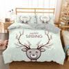 Постельное белье Снежинки Олень Пододеяльник 3D Кинг-сайз Евро Кинг 240X220 см Комплект для спальни Постельные принадлежности Северная Америка Квилтинг Домашний текстиль