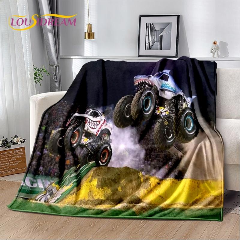 Мягкие одеяла с 3D-изображением Monster Truck Monster Jam, Теплое плед-покрывало, Уютное одеяло для пикника, кроватей, дивана, дома, спальни