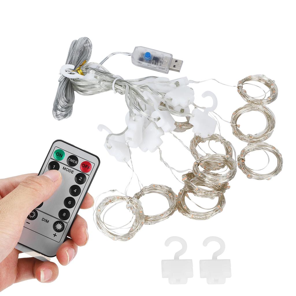 3x3 м USB Гирлянды-шторы с пультом управления для рождественского праздничного украшения