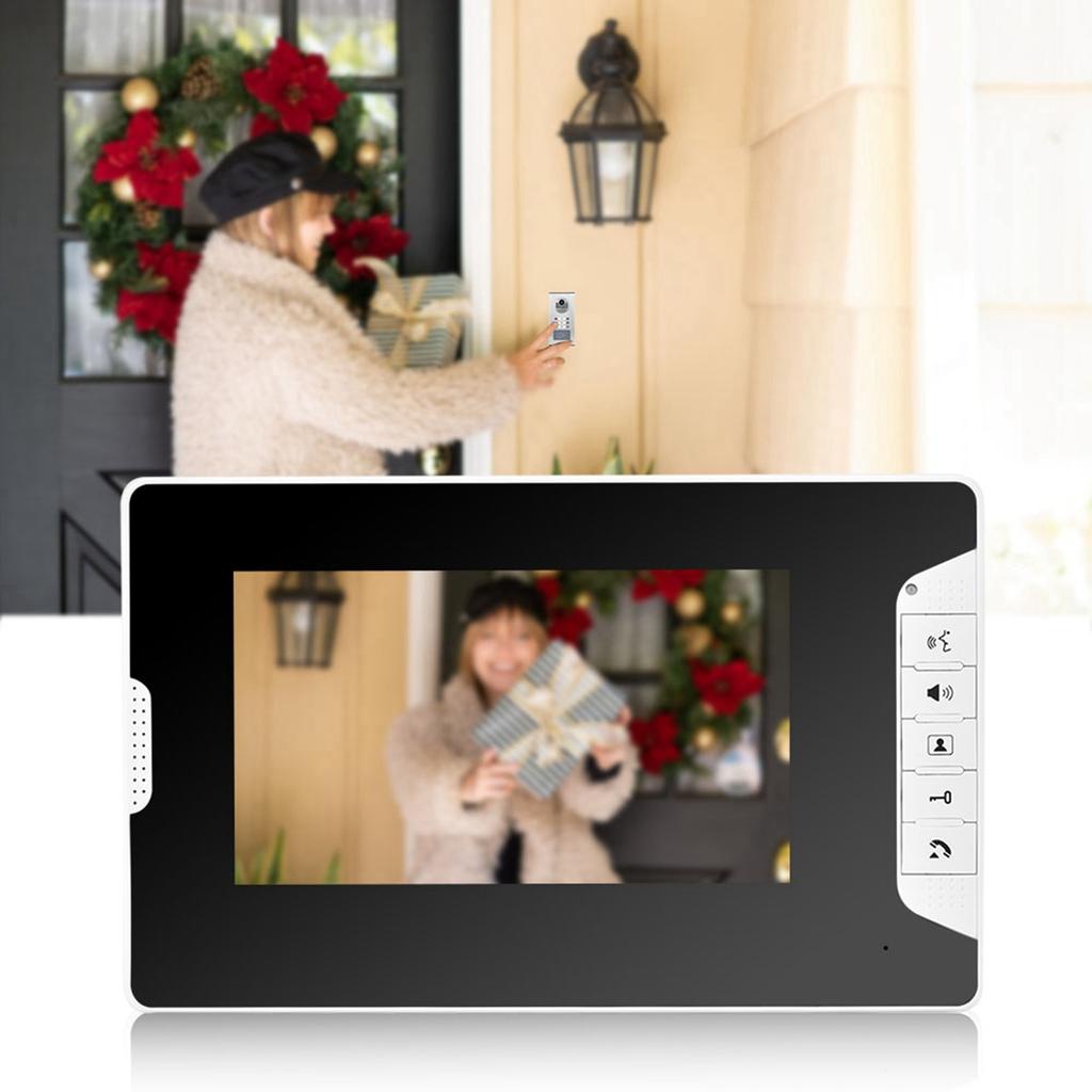 7in Video Intercom 3 Monitors Smart Doorphone System RFID Night Vision Doorbell