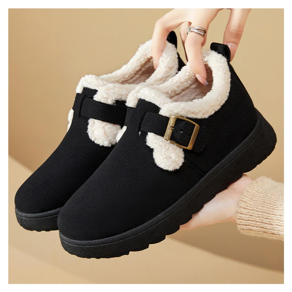 Хлопковая обувь, Женская обувь, Морозостойкая обувь, Теплая обувь, Зимняя обувь, Короткие ботинки, Утолщенный вельвет, Женские ботинки, Обувь на мягкой подошве