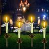 Waterproof Solar Candle Light Flameless With Candlesticks Holders Solar Garden Light Dual-purpose LED Candles LED Solar Lamp