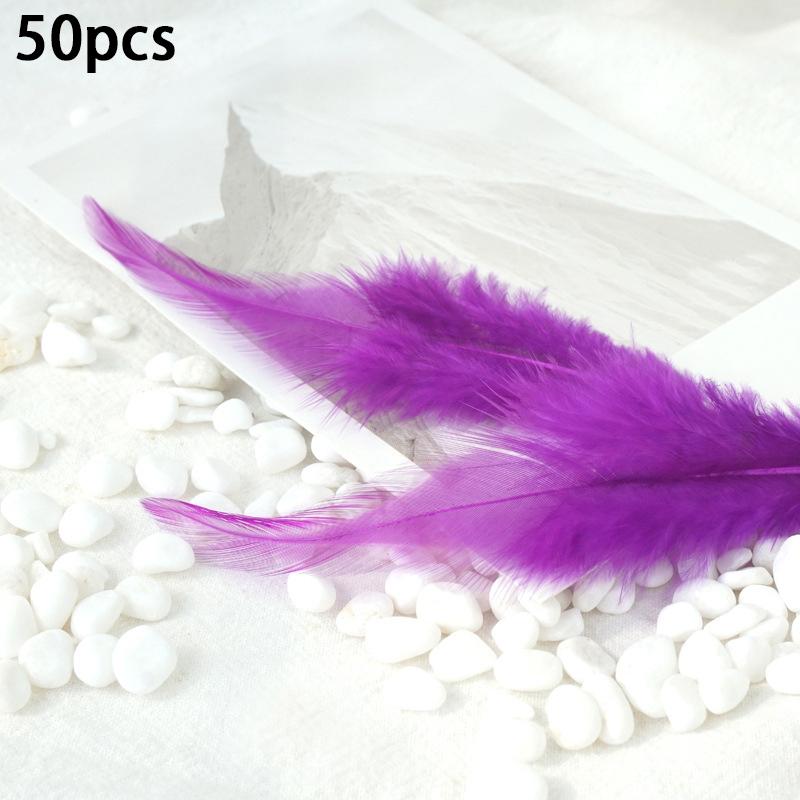 50 шт. натуральное перо макарон цветное куриное перо красочное индюшиное перо красочное перо